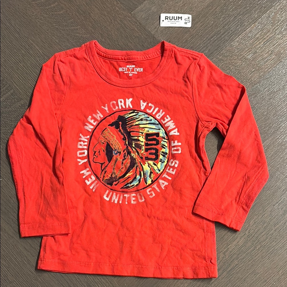 Ruum Vibrant Red Long Sleeve Tee